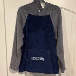 Gray and Blue Women's Hoodie